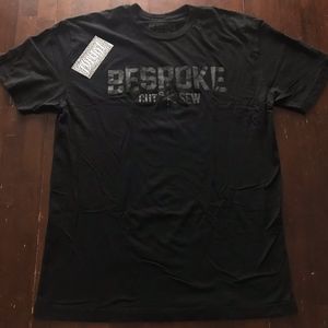 VINTAGE BESPOKE CUT & SEW BLACK LOGO SHIRT M